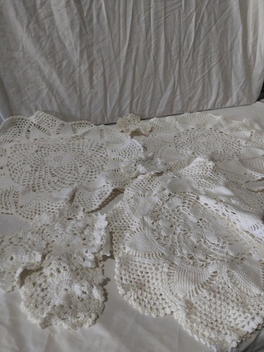 Vintage handmade crochet doily - crochet,