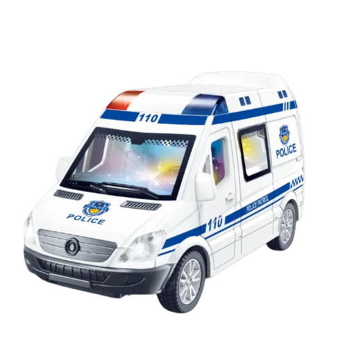 Police inertia pull back - pull-back, car