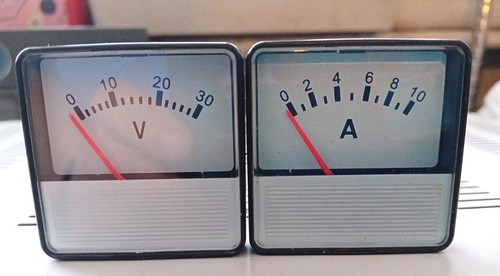 Vintage analogue voltmeter - vintage,