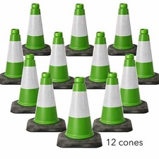 12  PACK GREEN TRAFFIC CONES