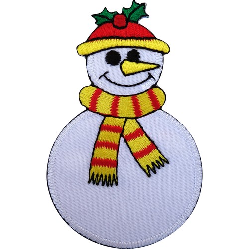Snowman patch iron sew - iron, on