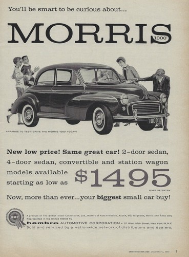 1959 morris 1000 sedan - 1959,