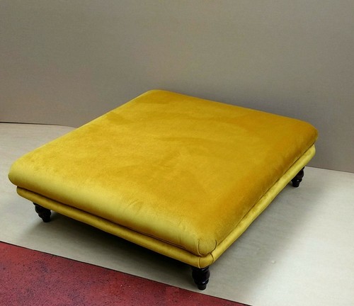 Extra large velvet footstool - ,