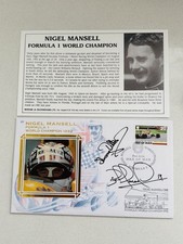 MURRAY WALKER & NIGEL MANSELL FORMULA 1 CHAMPION 1992 SIGNED IOM FIRST DAY COVER