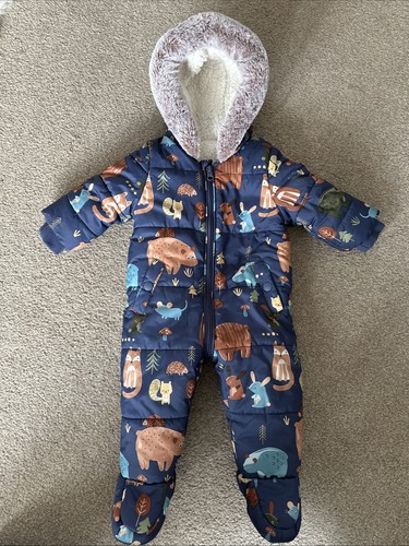 Baby snowsuit woodland animal - woodland,