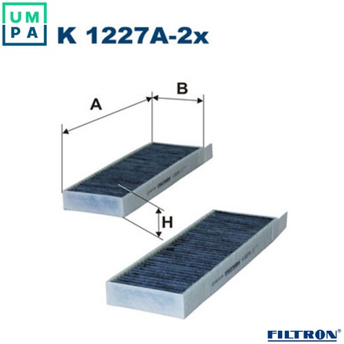 Filter cabin air 1227a 2x - filter,
