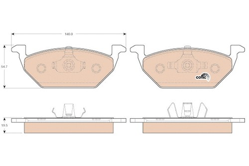 Front brake pad set disc - set,