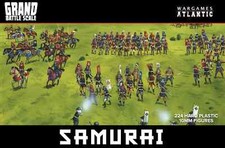 Wargames Atlantic Grand Battle Scale Hard Plastic 10mm Samurai Figures WAARN004S