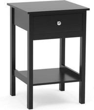 Black Bedside Table Cabinet