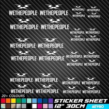 28x WE THE PEOPLE Vinyl Decal Sticker Sheet Bike Frame Cycling Cycle Bicycle MTB