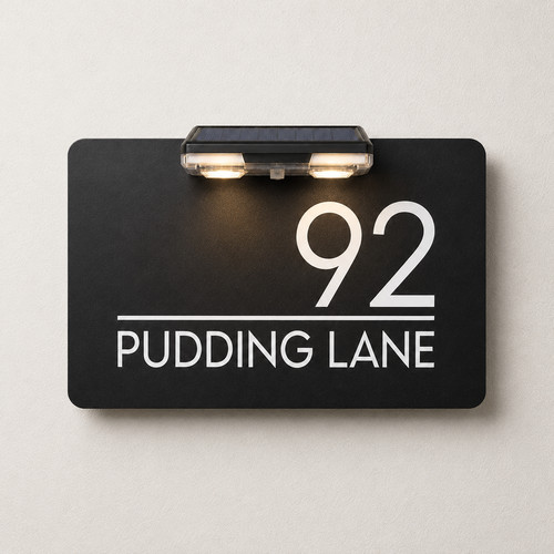House number plaque - number,