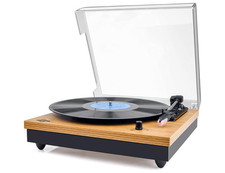  Record Player, Bluetooth Portable Vinyl Turntable with Built-in 2 Speakers