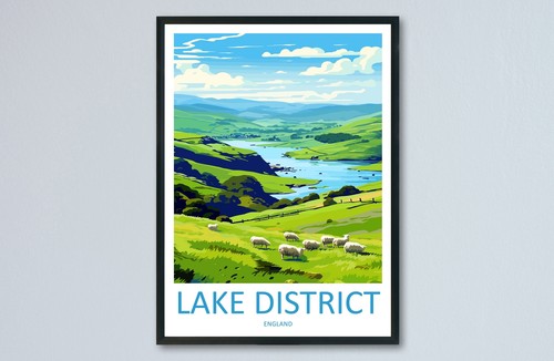 Lake district print - district,