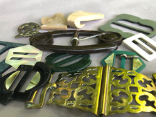 10 Vintage Buckles Brass