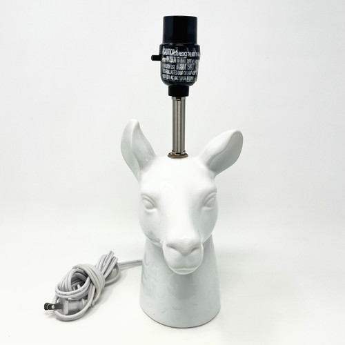 White ceramic llama - white,