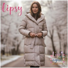 Ladies Beige Longline Puffer Coat Size 20 Lipsy New Please Read