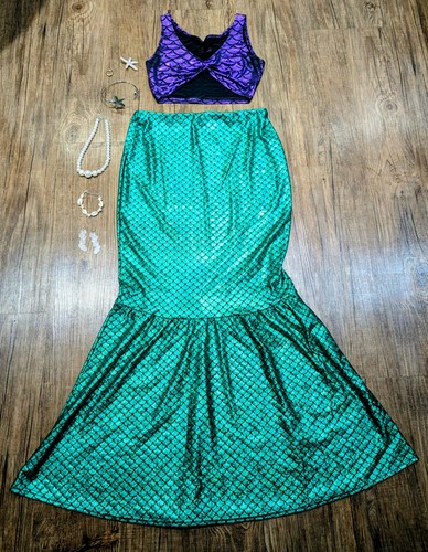 Mermaid costume purple crop - costume,