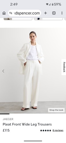 Jaeger ivory trousers size - jaeger,