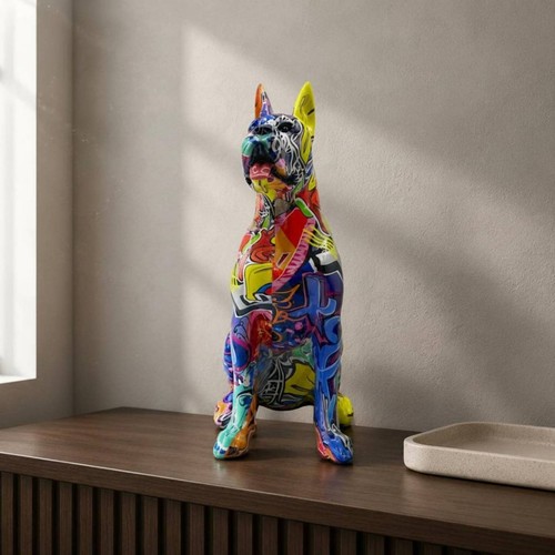 Doberman statue upright - statue,