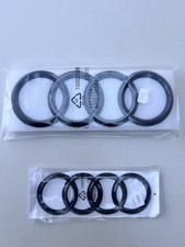 Audi Gloss Black Badge Rings Set Front Grille Rear Boot 273mm 192mm A1 A3 A4 A5