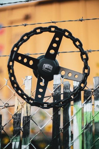 Matte black chain steering - chain,