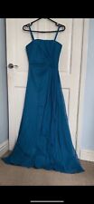 Long Turquoise Petrol Blue Coast Dress Bridesmaid Prom Reception Dress