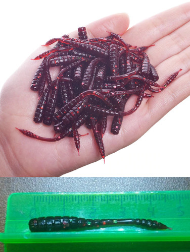 Realistic worm tails lures - 50,