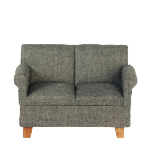 Dolls house sofa grey modern - grey,