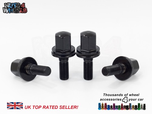Flat seat wheel bolts - 4x, fits