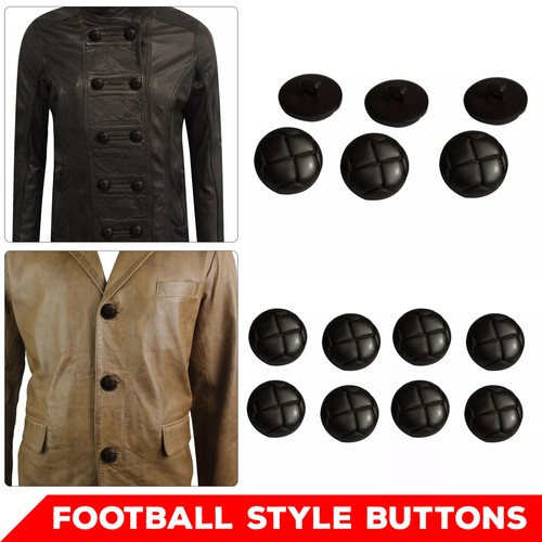 Football style buttons leather - football,