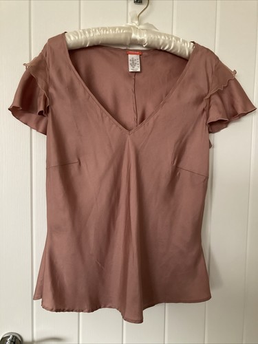 Ladies dusky pink silk top - ladies,