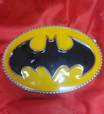 Batman Black/Yellow Belt Buckle VINTAGE