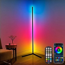 RGB Colour Changing LED Floor Light Minimalist Mood Lamp Corner Stand Tall 1.26M