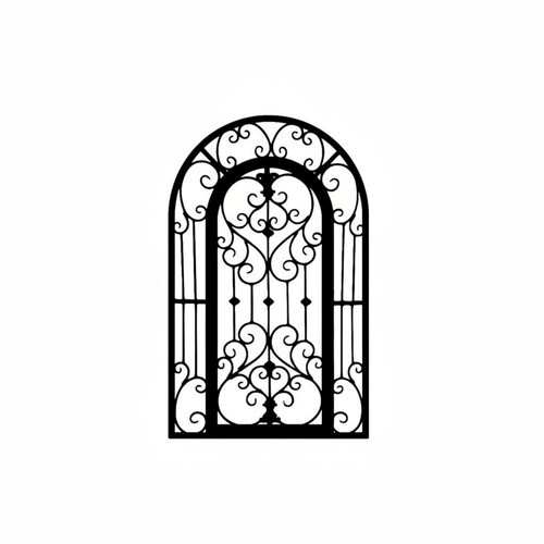Metal scroll wall - wall, decor
