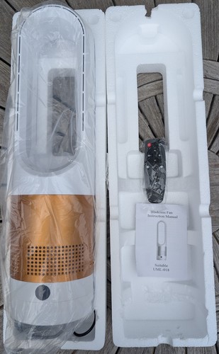 Bladeless tower fan white gold - fan,