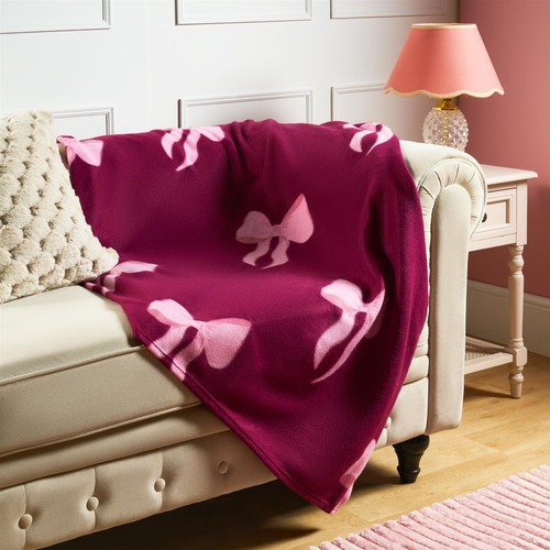 Ohs bows throw blanket soft - throw,