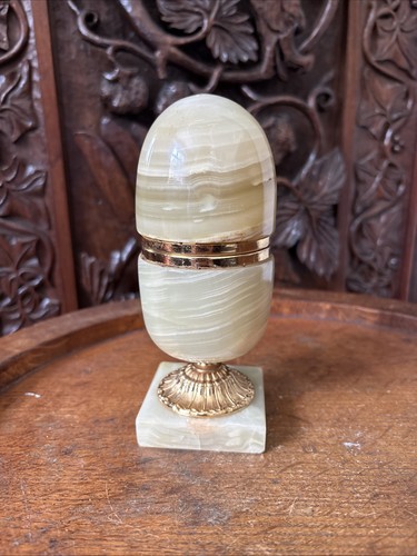 Vintage onyx egg gold - onyx,