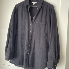 Cotton cheesecloth black - h&m,