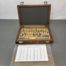 Imperial Slip Gauge Block Set NOT COMPLETE With Wooden Storage Case Free P&P