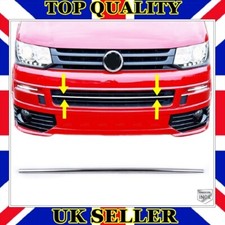 Chrome Front Bumper Lower Grill S.STEEL VW T5 CARAVELLE from 2010 to 2015