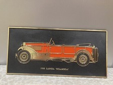 Vintage Frank Down Ltd 1930 Lancia Dilambda Plastic Plaque 29cm x 13.5cm