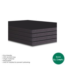 5MM Black Foam Board, A4, A3, A2, A1, 10 Sheets per pack