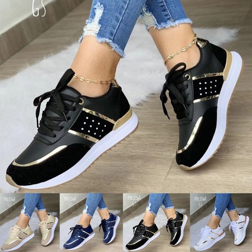 Womens lace trainers ladies - womens,