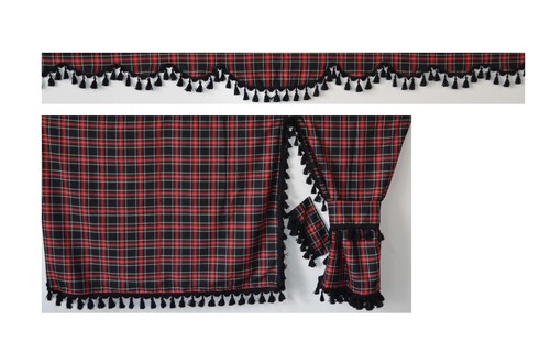 Tartan truck side curtains - truck,