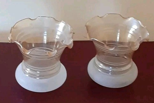 Two frosted glass shade - frosted,