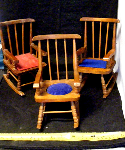 Three miniature handmade - three,