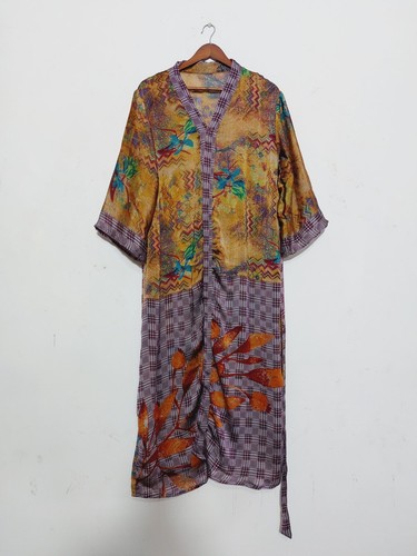 Pcs women silk kimono robe - silk,