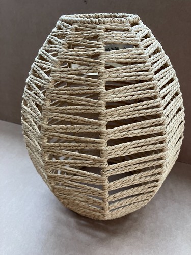 Small oval cane lampshade - oval,
