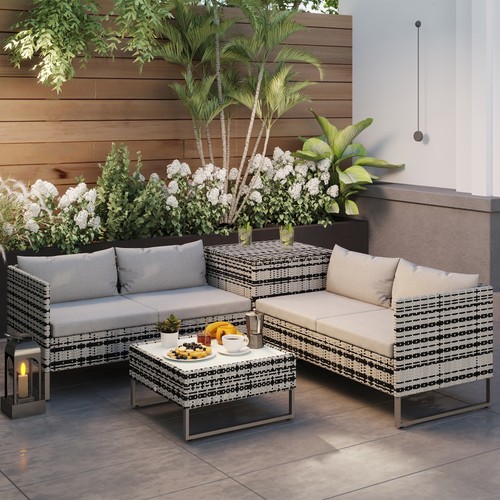 4pc garden rattan wicker - 4pc,