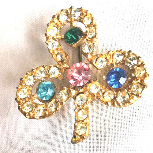 Hollywood brooch signed c1950s - brooch,
